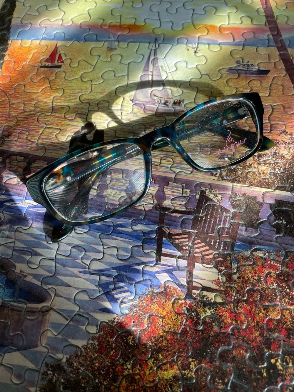 Y2K Baby Phat Lapis Tortoise Blue Eyeglass Frames